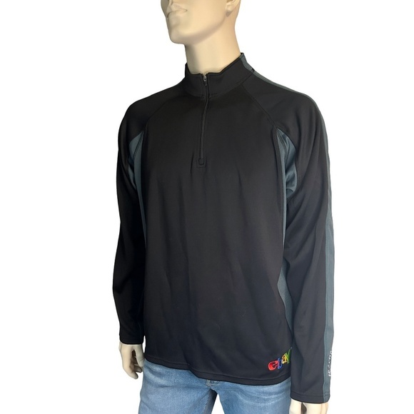 KARBON Fitness Athletic Jacket Embroidered ebay logo Quarter Zip Y2K NWT RARE - Picture 8 of 16